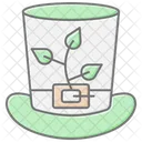 Green Top Hat Lineal Color Icon Icon