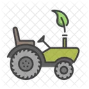 Green Tractor Vehicle Green Icon