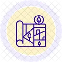 Green Urban Planning Line Icon Icon