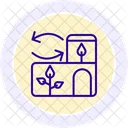 Green Urban Renewal Line Icon Icon