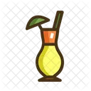 Green vase with flower  Icon