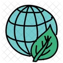 잎 지구 세계 아이콘
