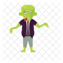Green Zombie Zombie Halloween Icon