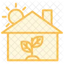 Greenhouse Duotone Line Icon Icon
