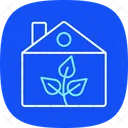 Sustainable Living Blue Icon Icon