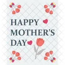 Greeting Card Happy Mothers Day Card Icon