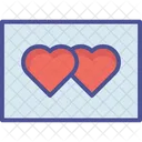 Greeting Card Heart Heart Ticket Icon