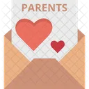 Loving Greetings Card For Parents Icon