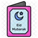 Eid Mubarak Greeting Card Icon