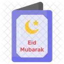 Eid Mubarak Greeting Card Icon