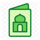 Greeting Card Mosque Eid Mubarak Icon