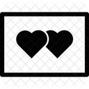 Greeting Card Heart Heart Ticket Icon