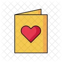 Greeting card  with heart  Icon