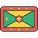 Grenada Land Flagge Symbol