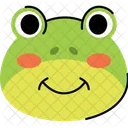Grenouille Heureux Visage Icône