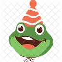 Grenouille Fete Chapeau Icône