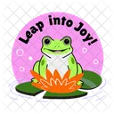 Grenouille Souriante Crapaud Amphibien Icône