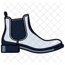 Grey Chelsea Boots Shoes  Icon