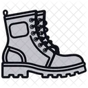 Grey Combat Shoes Shoes  Icon