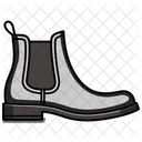 Grey Leather Chelsea Boots Shoes  Icon