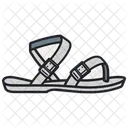 Grey Sandals Shoes  Icon