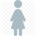 Grey woman silhouette  Icon