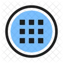Grid Square Retro Icon