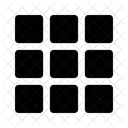 Grid Fine Text Icon