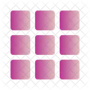 Grid Fine Text Icon