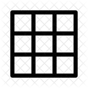 Grid Fine Text Icon