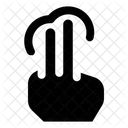 Toque Dos Dedo Icono