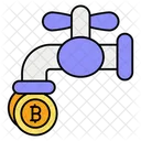 Grifo De Bitcoin Grifo De Bitcoin Flujo De Bitcoin Icono