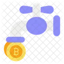 Grifo De Bitcoin Grifo De Bitcoin Flujo De Bitcoin Icono