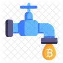 Flujo De Bitcoin Grifo De Bitcoin Flujo De Dinero Icono