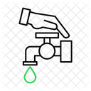 Estilo De Contorno En Color Verde Y Negro Icono