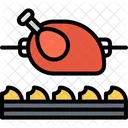 Grilled Chicken Fire Icon
