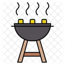 Grilled Barbecue Hot Icon
