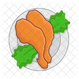 Grilled chicken thighs  Icon