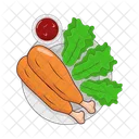 Grilled chicken thighs  Icon