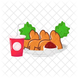 Grilled chicken wings  Icon