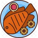 Grilled Fish Food Barbecue Icon