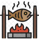 Grilled Fish Food Cooking Icon