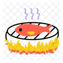 Fire Cooking Grilled Fish Fish Cooking Icon