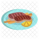 Grilled Meat Meat Bone Icon