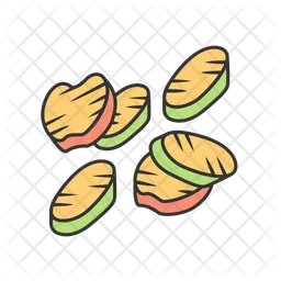 Grilled vegetables slices  Icon