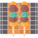 Grilling Barbeque Skewered Icon