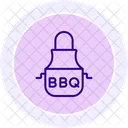 Bbq Schurze Linien Symbol Symbol