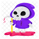 Grim Reaper Isolated Background Icon