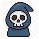Grim Reaper Halloween Monster Icon