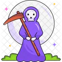 Grim Reaper Witch Zombie Icon
